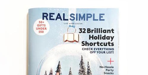 Real Simple December //  Featuring Happy Spritz