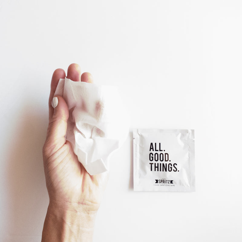 All Good Things Hand Sanitizing Towelette by Happy Spritz 