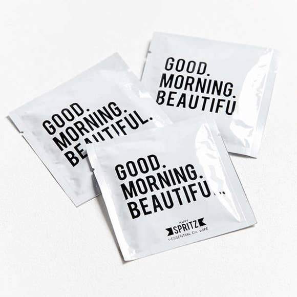 Good Morning Beautiful Essential Oil Towelette by Happy Spritz