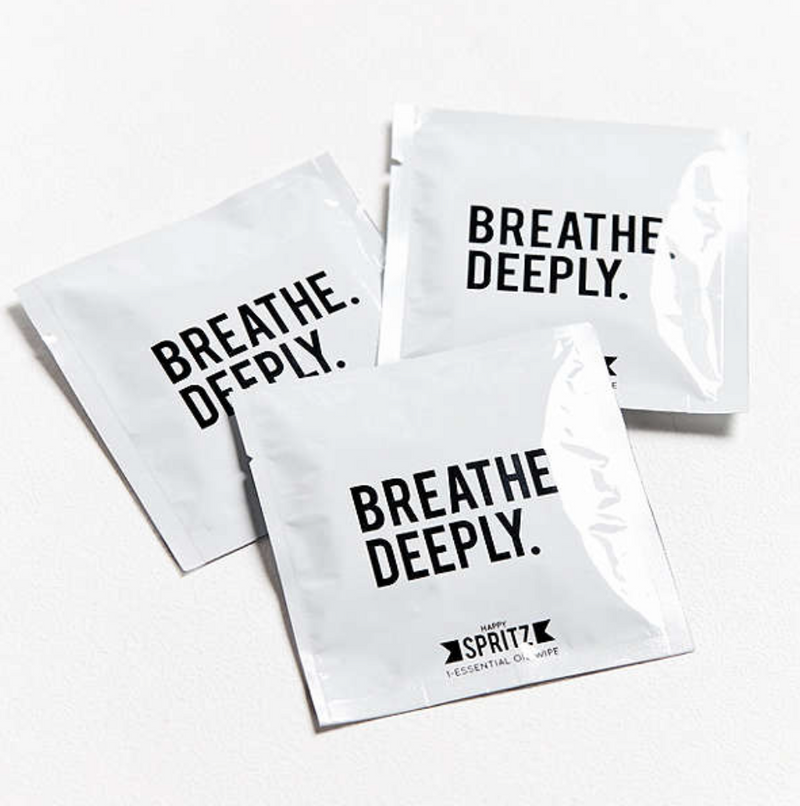 Breathe Deeply Essential Oil Towelettes 7 Day Bag