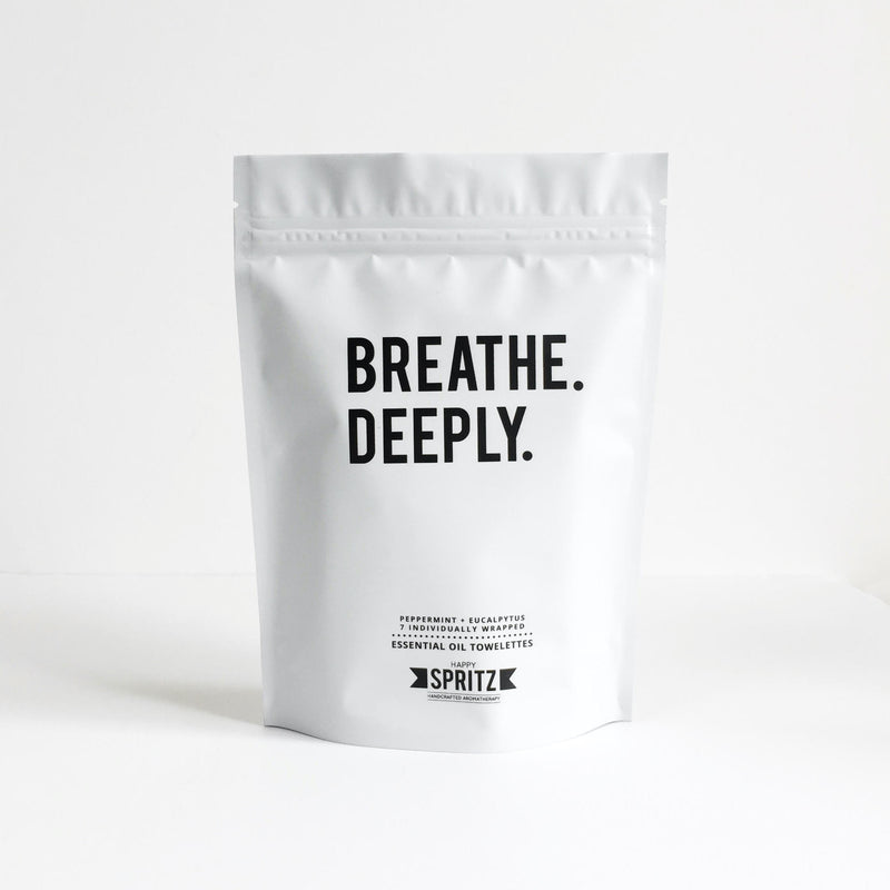 Breathe Deeply Wipe by Happy Spritz - biodegradable, organic