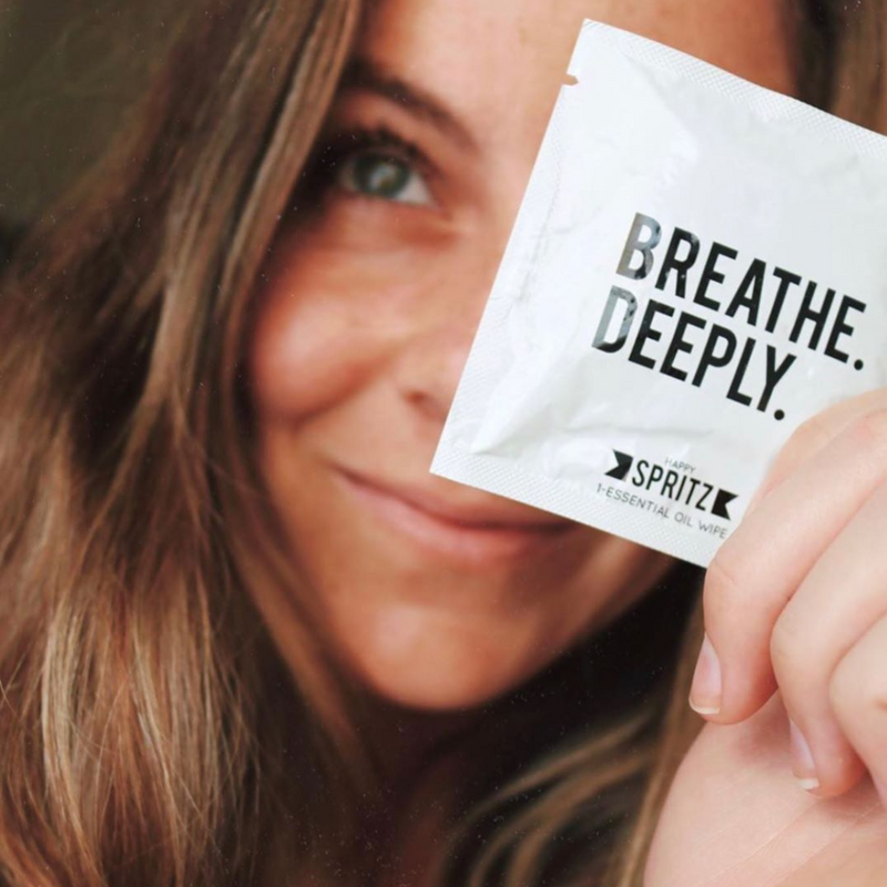 Breathe Deeply Wipe by Happy Spritz - biodegradable, organic