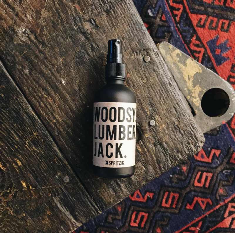 Happy Spritz Woodsy Lumberjack Cedarwood and Pine Essential Oil Spray for Men